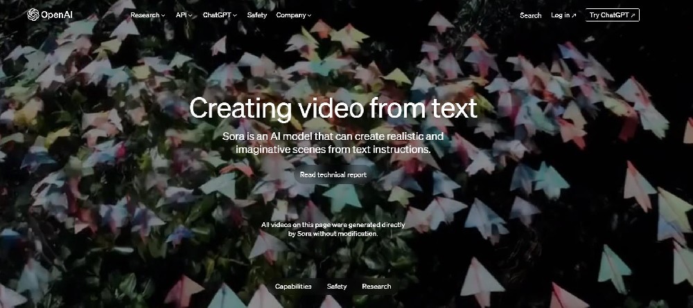 OpenAI 推出文本到視(shì)頻人(rén)工智能模型 Sora